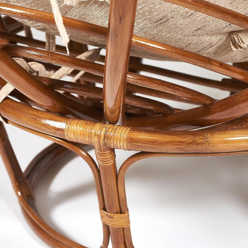 Кресло PAPASAN/ПАПАСАН 23/01 W  /с подушкой/ диаметр подушки 129 см, 115х101х104 см, Pecan (орех), т фото 11