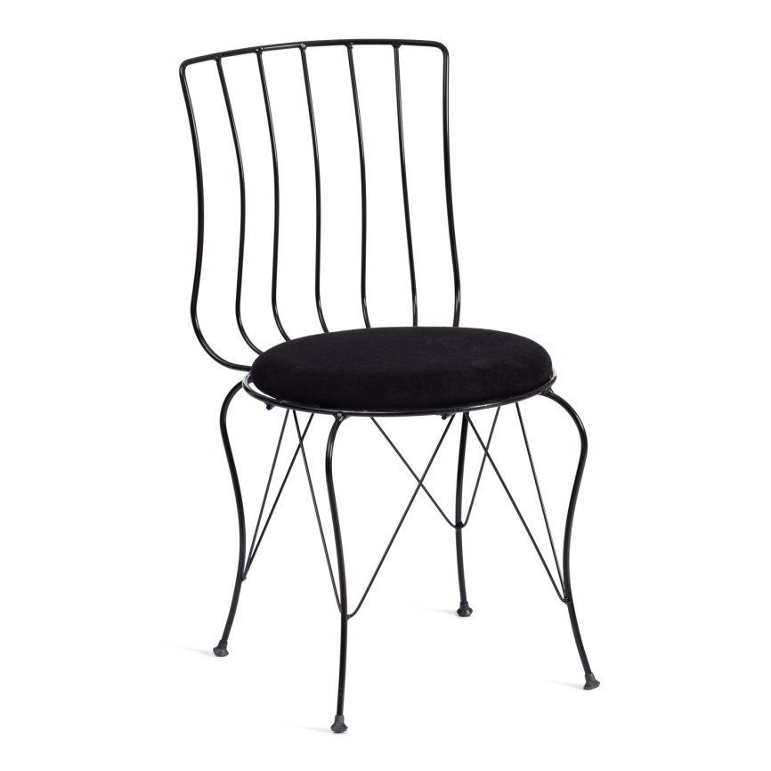 Стул LALITA (mod. 172) металл/ткань,  44 х 51.5 х 85 см, Black (черный) фото 1
