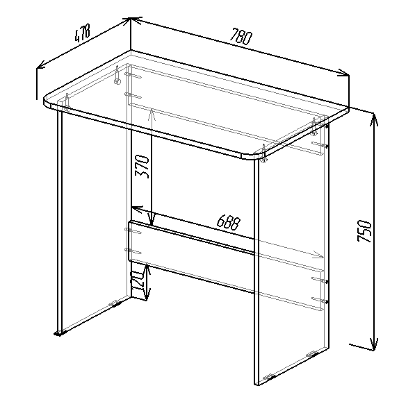 Стол компьютерный М-1 Дуб вотан фото 3