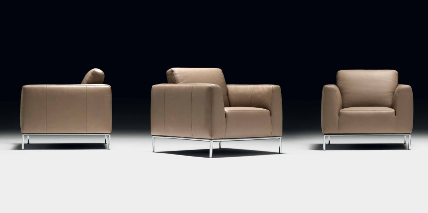 CAPRERA Armchair (P279.010.L30) КРЕСЛО, кожа 3094 сер.беж. цв. фото 1