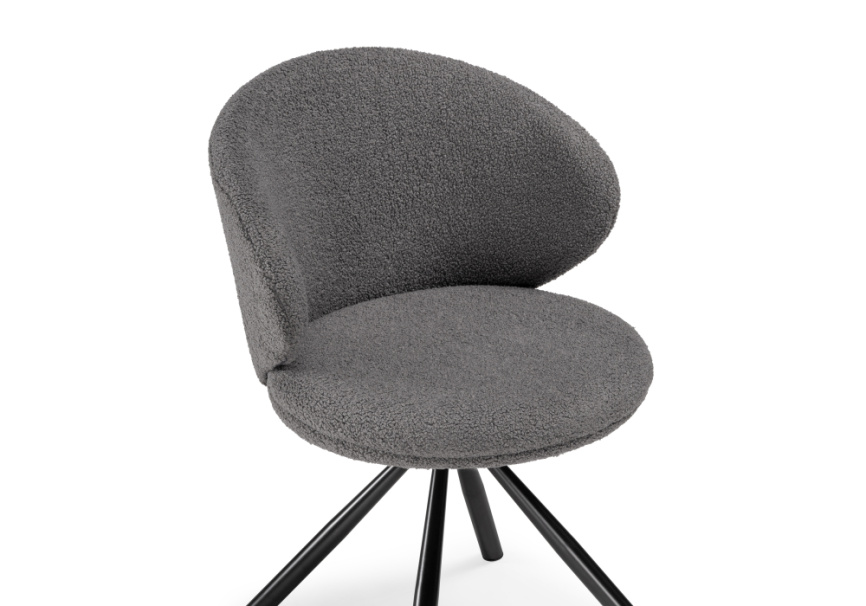 Стул на металлокаркасе Solomon крутящийся gray / black фото 6