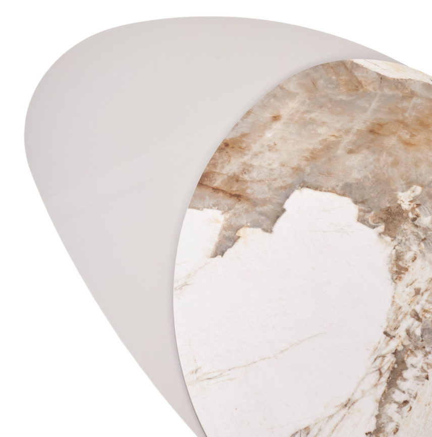 Стол кофейный НИКЛАС (NIKLAS) цвет PANDORA  керамика на стекле/ МДФ/ темно-серый МДФ каркас ®DISAUR фото 10