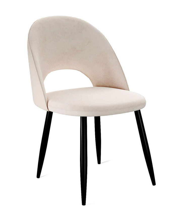 Стул DikLine 283 поворотный C103 крем, ножки черные фото 1