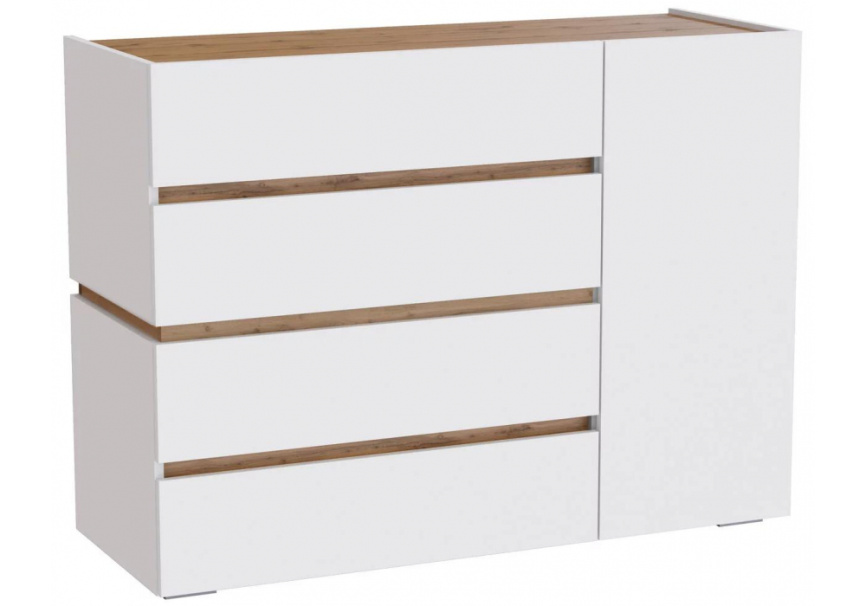 Комод Атлон белый / дуб вотан фото 1