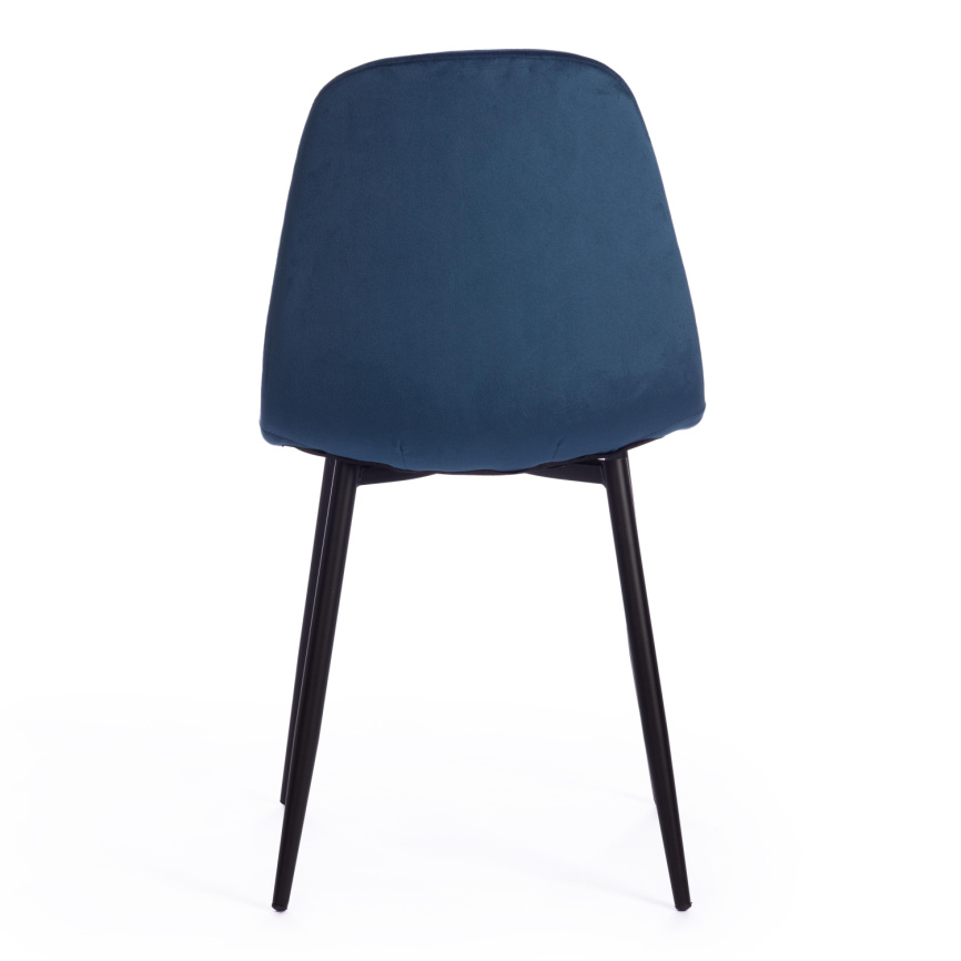 Стул BREEZE (mod. 4724) Велюр/металл , 44 х 53 х 87 см, Blue (синий) HLR63 / черный фото 4