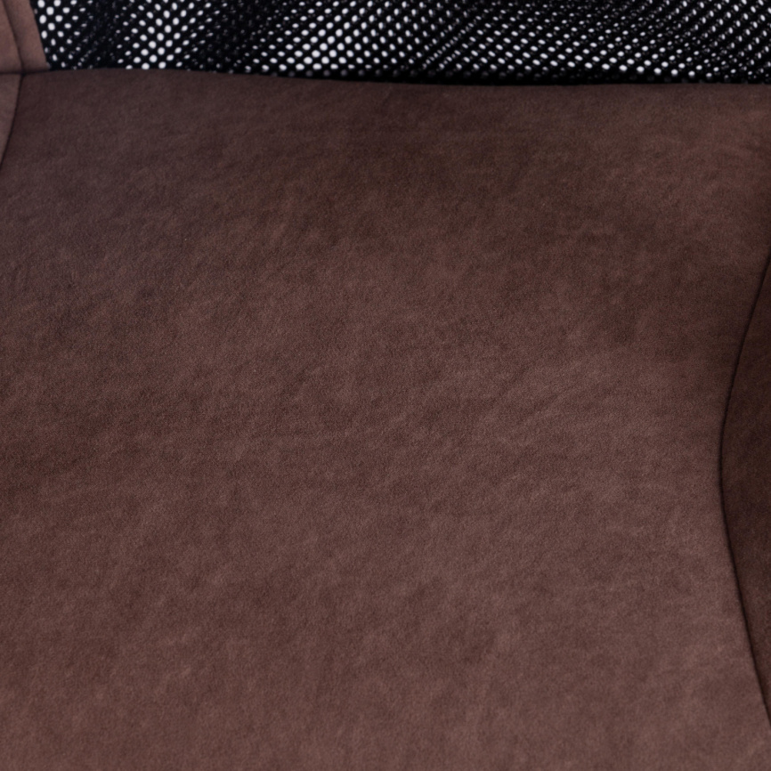 Кресло Стафф/Staff флок/ткань, коричневый/черный, 6/W-11 фото 7