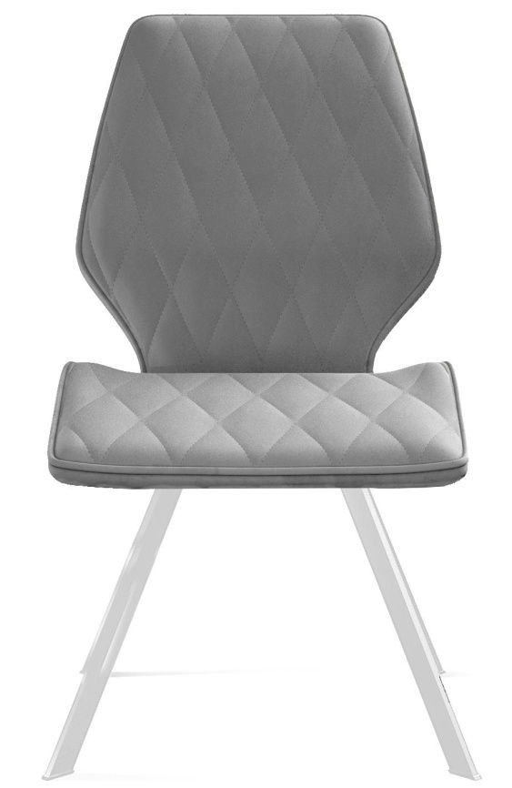 Стул DikLine 243 B22 GREY поворотный/ ножки белые фото 3