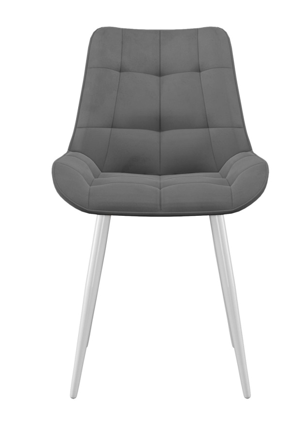 Стул DikLine 206М B22 GREY, ножки белые фото 3