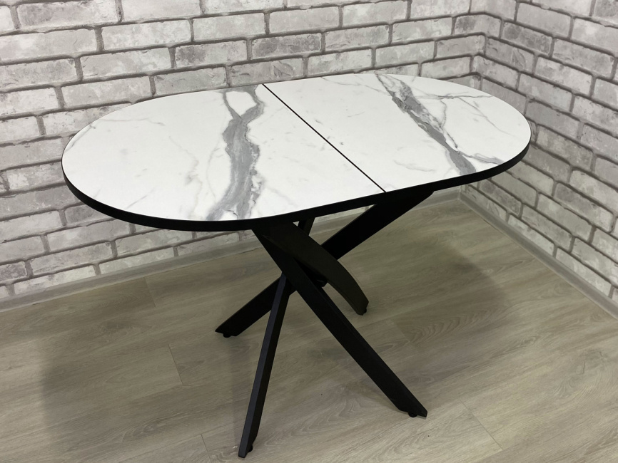 Стол Андромеда 2, Черный муар/Мрамор фото 9