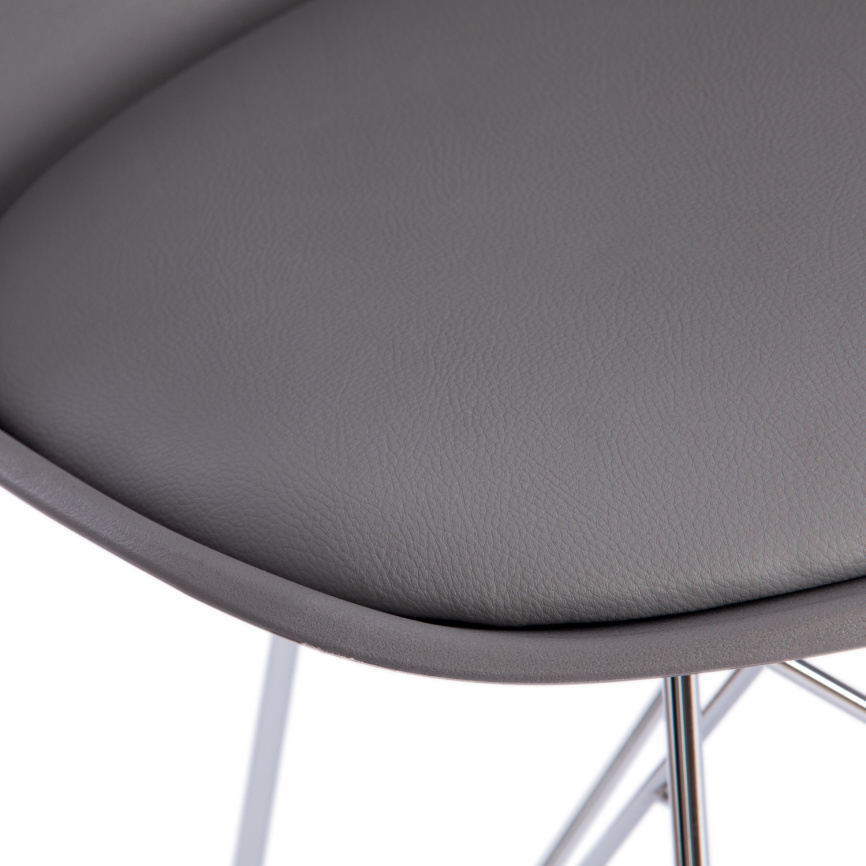 Стул Тулип Айрон Чаир/Tulip Iron Chair (мод.EC-123) металл/пластик, 54,5х48х83,5см, серый фото 7