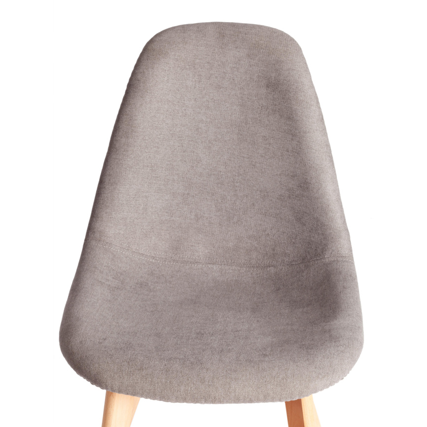 Стул Синди Софт/Cindy Soft (мод.C1021F1-1) фактурный велюр/дерево бук, 55х48х83см, серый/натуральный фото 6
