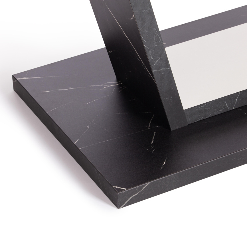 Стол обеденный раздвижной Вокс/Vox ЛДСП, 132-172х85х75,5см, мрамор черный/белый фото 13