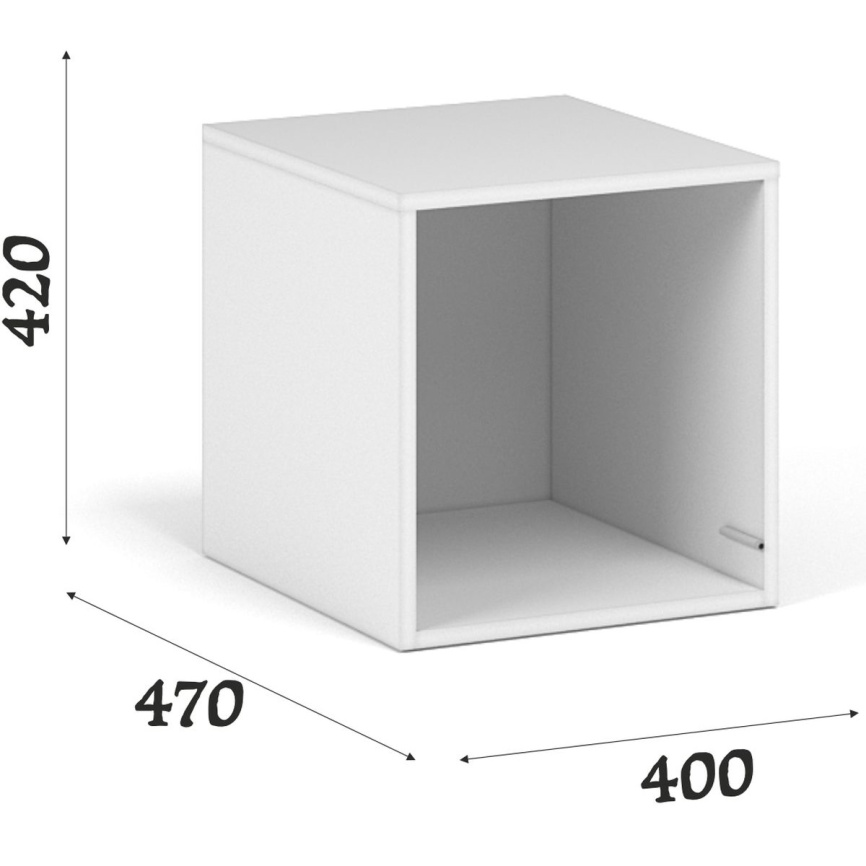 Антресоль «Чикаго» 1д, белая фото 3