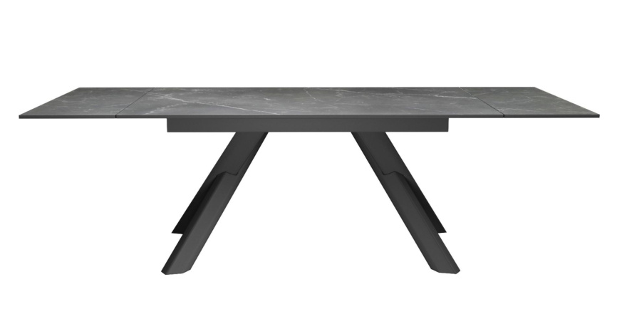 Стол DikLine KX160 керамика черный мрамор С45 матовая/опоры черные (2 уп) фото 4