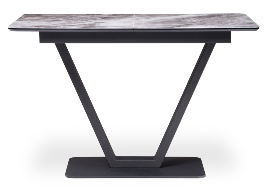 Стол стеклянный Бугун мрамор серый / черный фото 2