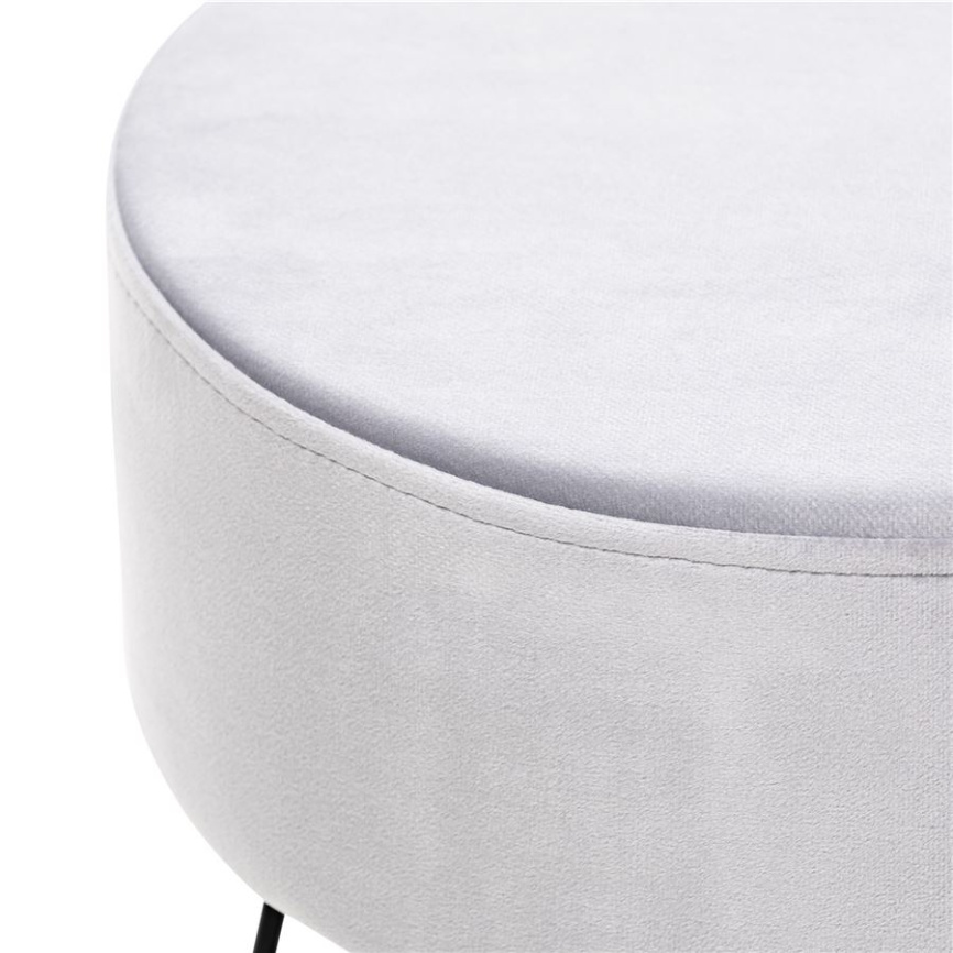 Пуф Кома (ткань велюр Светло-серый) фото 3