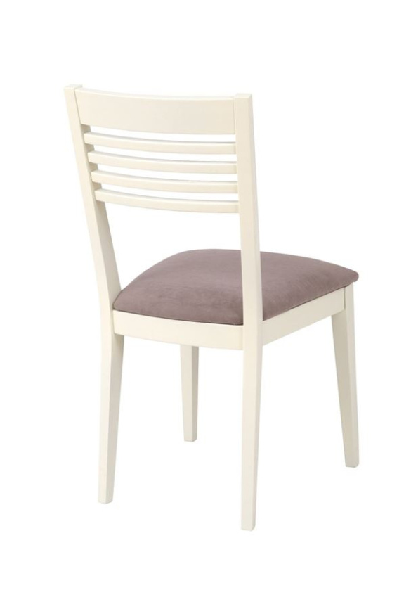 Стул "Эстель" (Эмаль 11 слоновая кость/ткань Smoke) фото 3