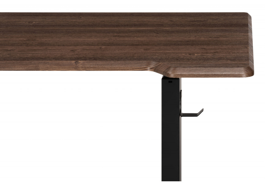 Компьютерный стол Маркос с механизмом подъема 120х75х75 черный / кантри орех фото 8