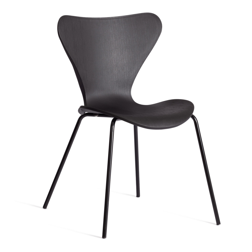 Стул Якобсен/Jacobsen (мод.DC 102-1) пластик/металл, 45х54.5х80см, черный/черный  фото 1
