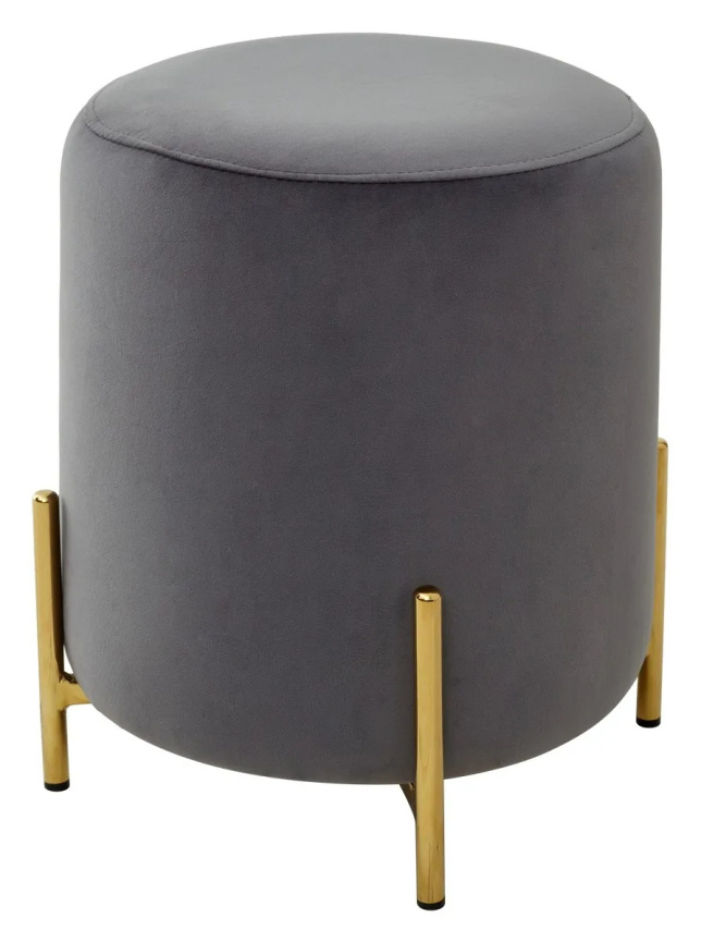 Пуф для гостиной RICE BLUVEL-14 GREY / GOLD М-City фото 1