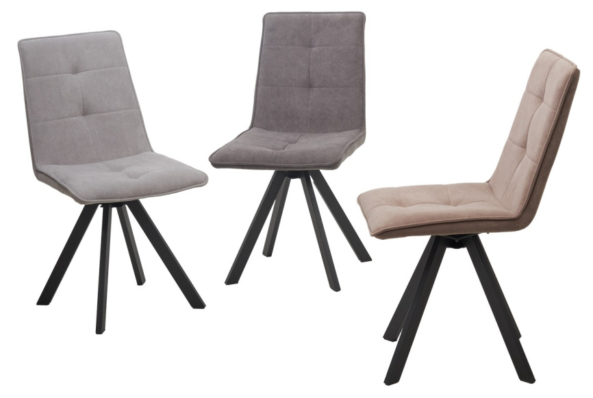 Стул БРОНКС (BRONX), 360 град. поворот. B28 Темно-серый, велюр / черный каркас фото 5