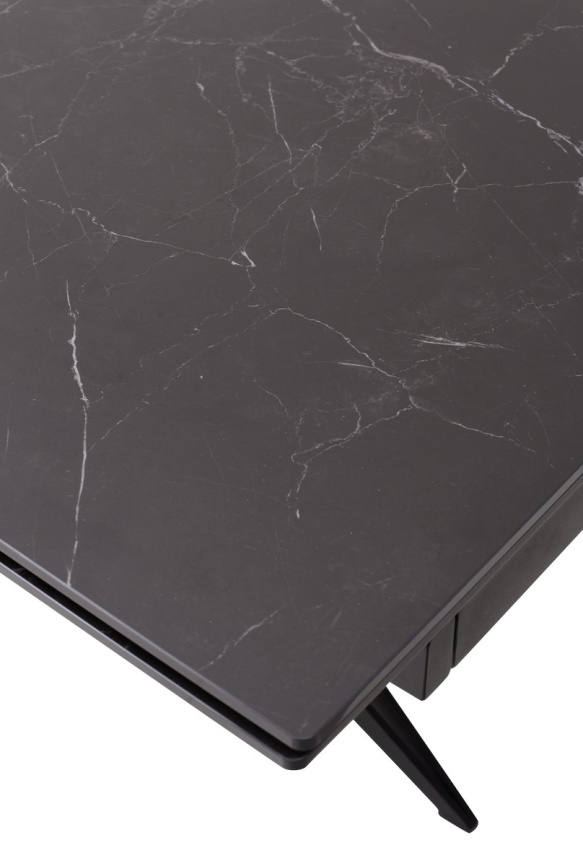 Стол FORIO 160 MATT BLACK MARBLE SOLID CERAMIC / BLACK, ®DISAUR фото 2