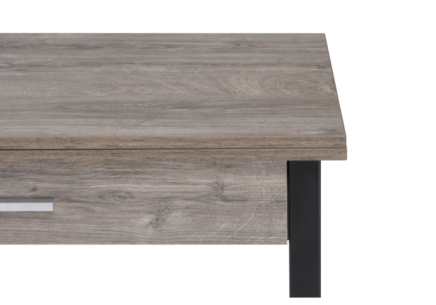 Стол деревянный Ибби 90(128)х64х77 рошелье / черный матовый фото 9