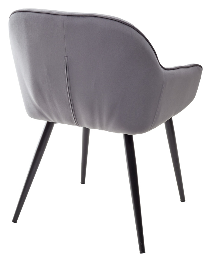 Стул BREEZE BLUVEL-14 GREY, велюр / черный каркас М-City фото 2