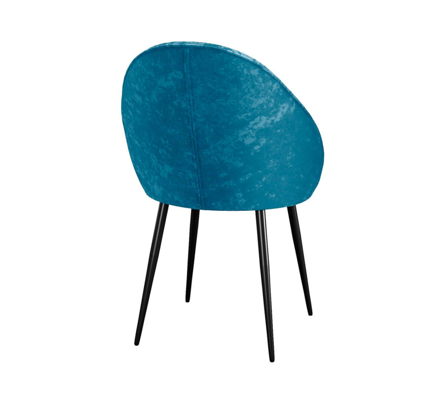 Стул DikLine 234 поворотный, M19 бирюза, ножки черные фото 3