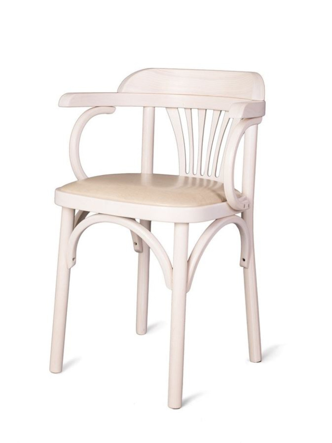 Стул Венский мягкий (беленый дуб, экокожа бежевая) фото 1