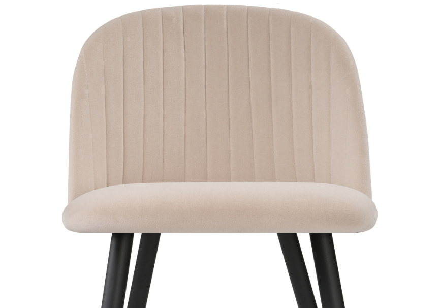 Стул на металлокаркасе Gabi beige / black / gold фото 10