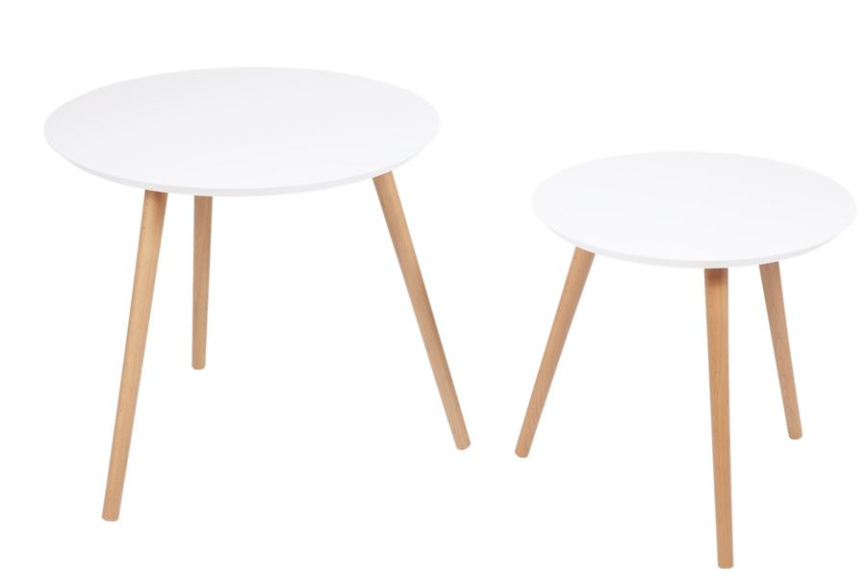 Стол журнальный "Омега 2" (Белый / Натуральный / без шпона) фото 5