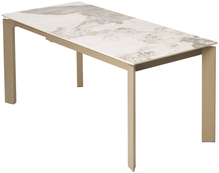 Стол КОРНЕР (CORNER) 120 цвет ПАНДОРА (GLOSS LUXURY PANDORA SOLID CERAMIC) / ТАУПЕ, ®DISAUR фото 2