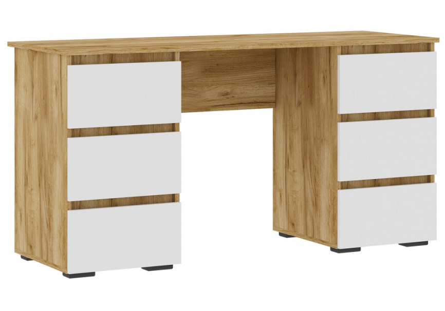 Компьютерный стол Элла ПС 02 белый / дуб крафт золото фото 1
