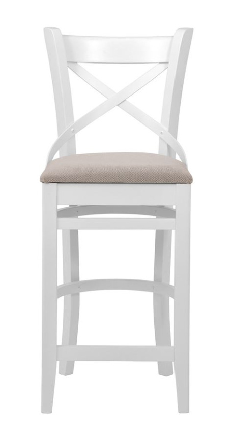 Стул барный "Хью" (Белая эмаль/бежевый М02) фото 2