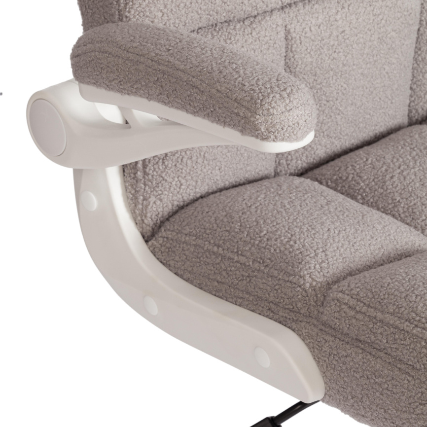 Кресло Лугано Вт/Lugano Wh ткань teddy/тедди, светло-серый фото 8