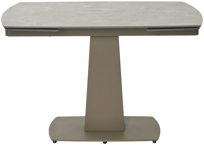 Стол БАЛД (BALDE) 140 цвет ЛАТТЕ МАТОВЫЙ (MATT LATTE STONE SOLID CERAMIC) / ТАУПЕ, ®DISAUR фото 5