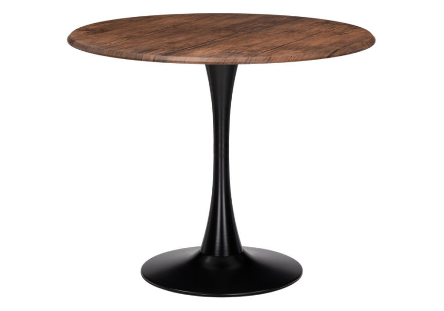 Стол деревянный Тулип 90х73 орех кантри / черный фото 1