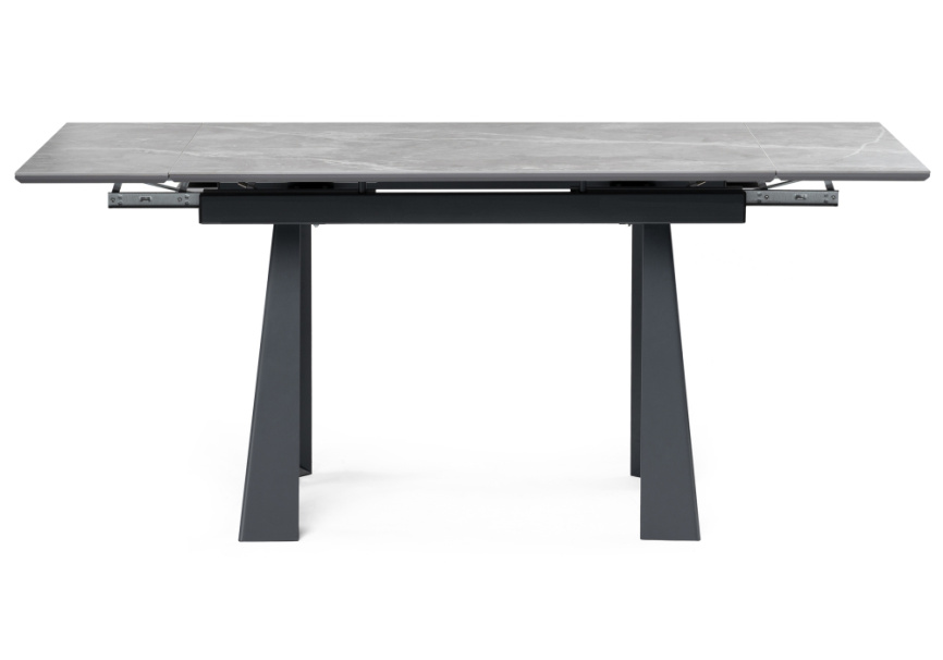 Обеденный стол Бэйнбрук 120х80х76 серый мрамор / графит фото 3