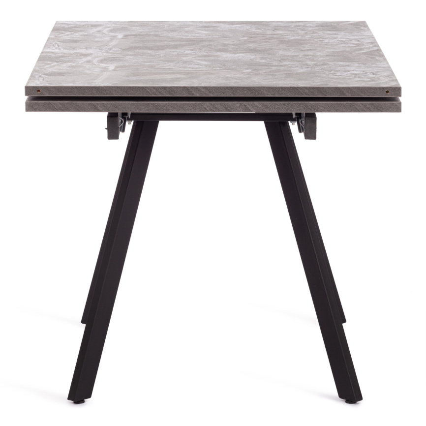 Стол обеденный раздвижной Виго/Vigo ЛДСП/HPL/металл, 120-180х80х75см, мрамор чёрный/чёрный фото 10