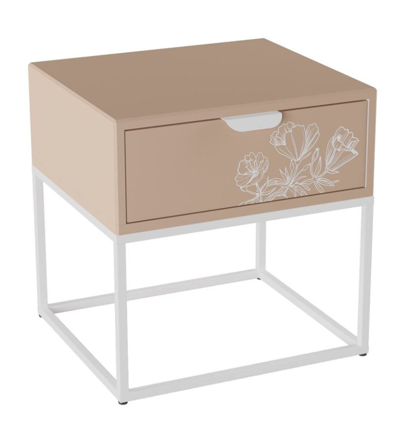 Тумбочка прикроватная "Дрим" (Пудра/Белый 7097283102) фото 5