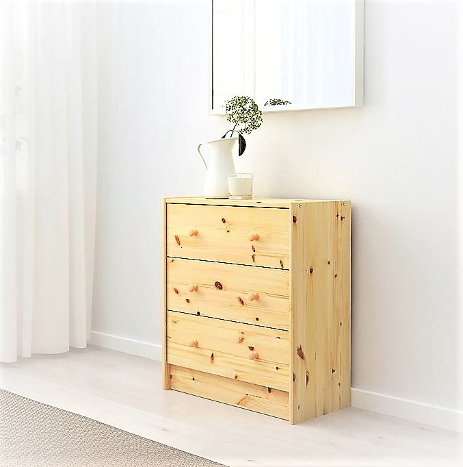 Комод "Раст" 3 ящика (натуральный) фото 4