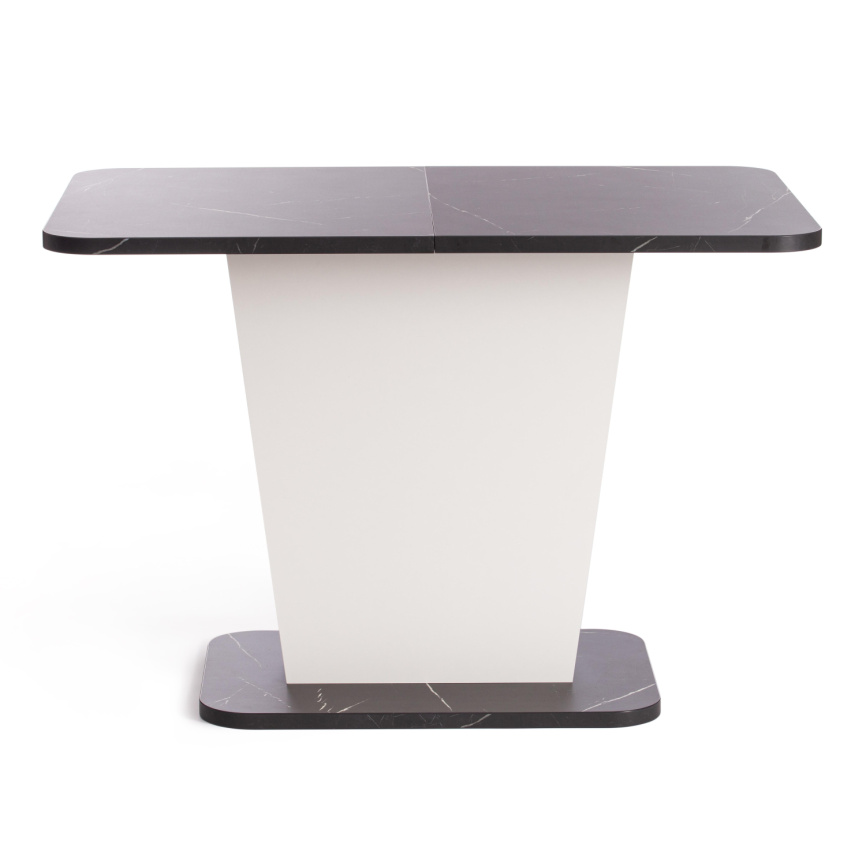 Стол обеденный раздвижной Гент/Gent ЛДСП, 110-145х68,6х75,5см, мрамор блэк роял/белый фото 3