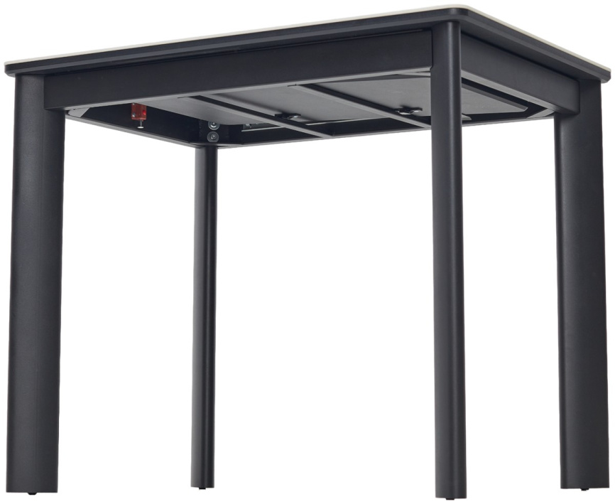 Стол ТЕТ-А-ТЕТ 120 цвет Белый мрамор, керамика / Черный каркас фото 6