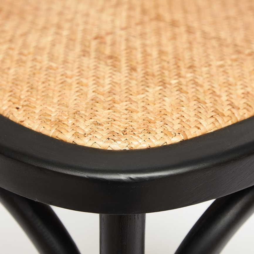 Стул CROSS (mod.CB2001) дерево вяз, 49.5*53.5*87, черный фото 3