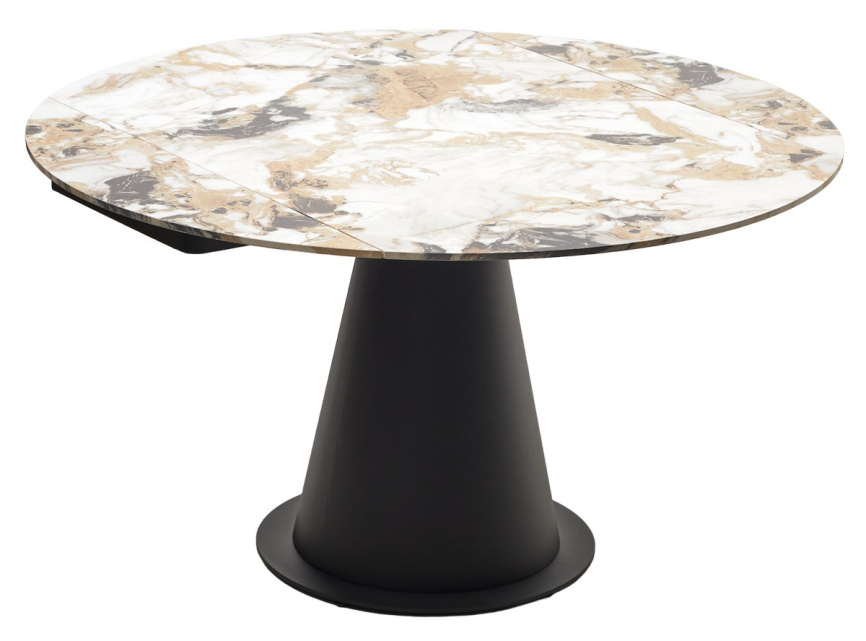 Стол TERAMO 135 GLOSS GRAND JADE SOLID CERAMIC, керамика, поворотн.механизм / Черный каркас, ®DISAUR фото 5