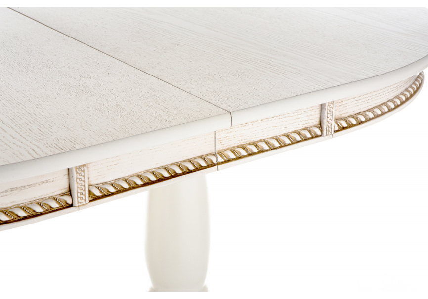 Стол деревянный Кантри 120 молочный / золотая патина фото 8