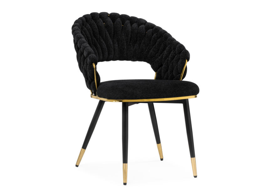 Стул на металлокаркасе Rakel black / gold фото 1