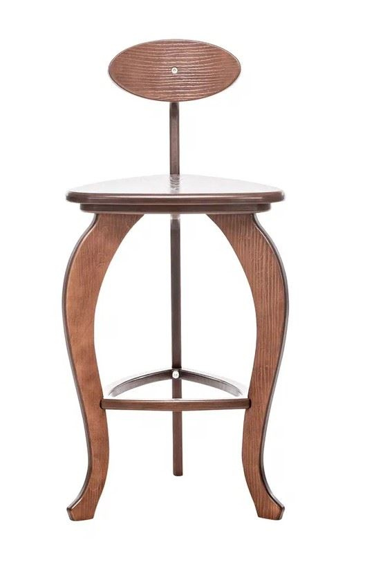 Стул барный 3 ноги гнутые (Орех) фото 2