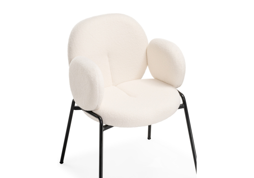 Стул на металлокаркасе Kalipso white / black фото 6